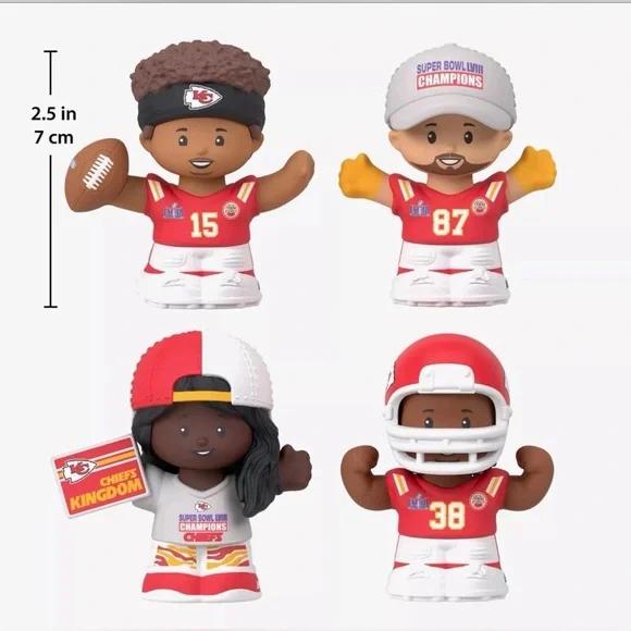 ❤️💛Mattel Little People NFL Chiefs Super Bowl LVIII Champions Playset - Picture 4 of 7